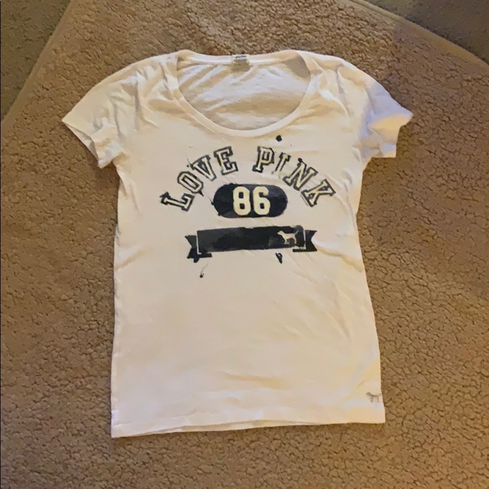 Pink love pink white T-shirt